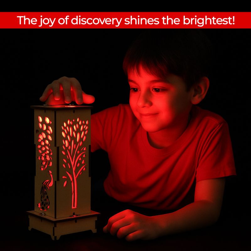 DIY Decorative Lamp Peacock STEAM Kit | Fun Educational Gift for Kids 8+